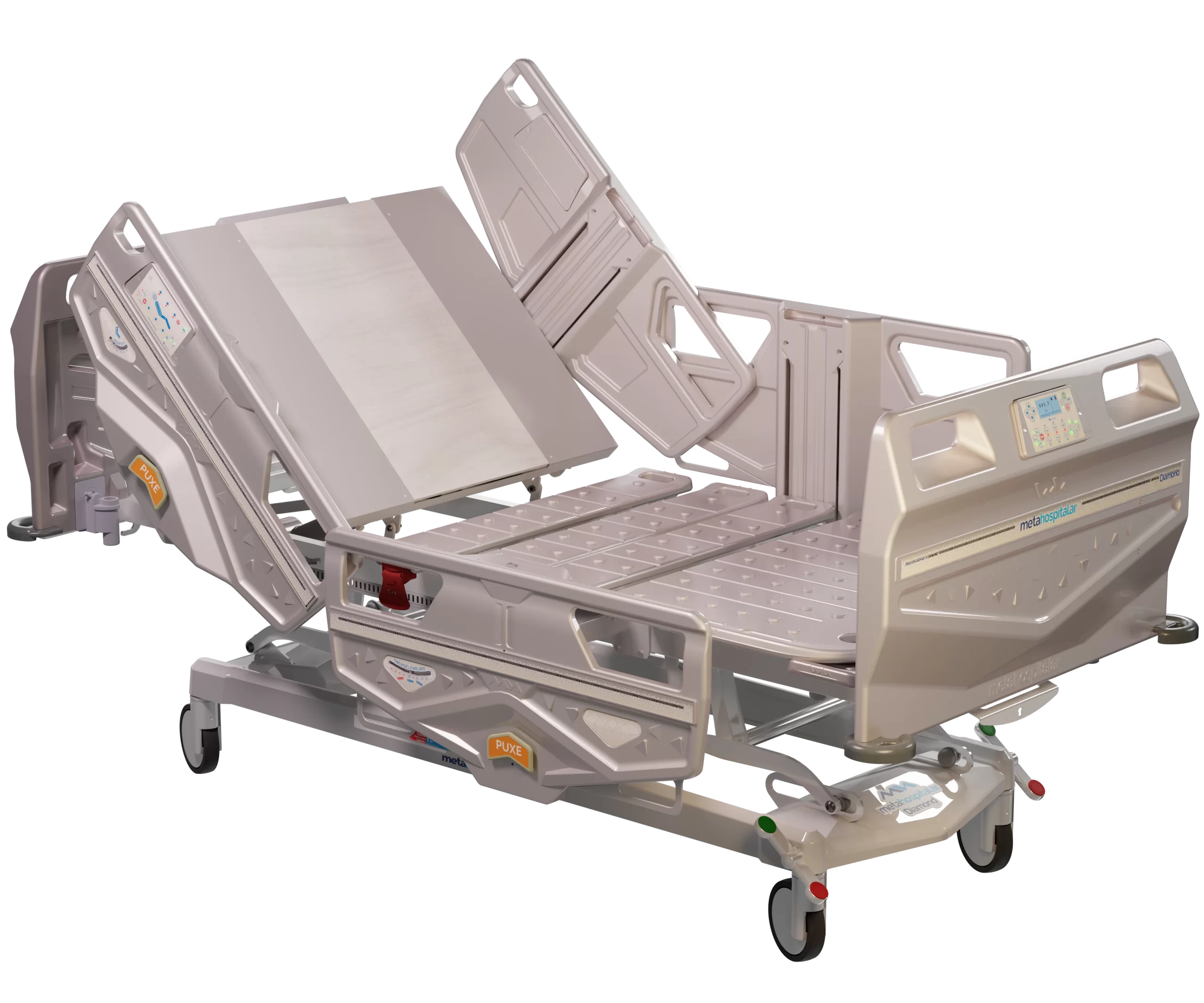 Cama hospitalar motorizada com elevação